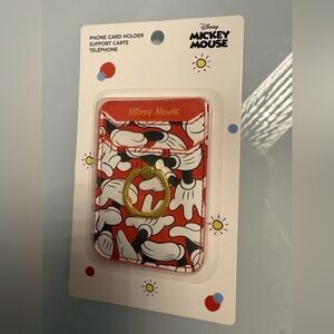 Disney Mickey Mouse Red and Gold Phone Card Holder